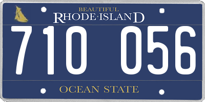 RI license plate 710056