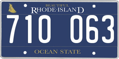 RI license plate 710063