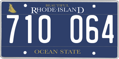 RI license plate 710064