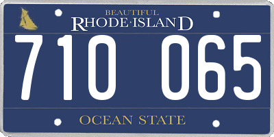 RI license plate 710065