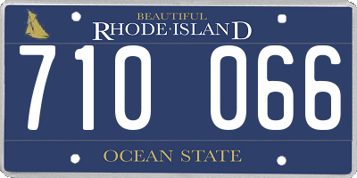 RI license plate 710066