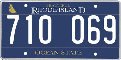 RI license plate 710069