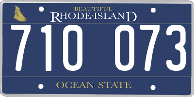 RI license plate 710073