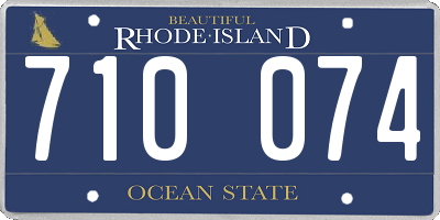 RI license plate 710074
