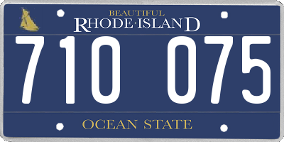 RI license plate 710075