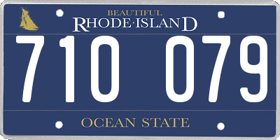 RI license plate 710079