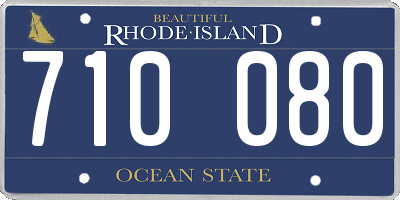 RI license plate 710080