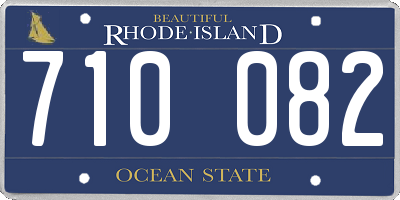 RI license plate 710082