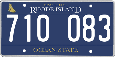 RI license plate 710083