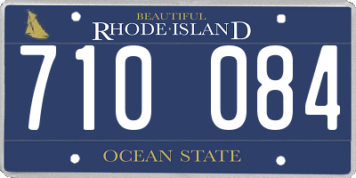 RI license plate 710084