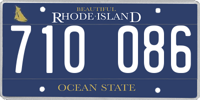 RI license plate 710086