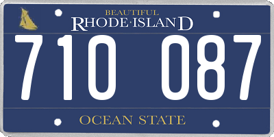RI license plate 710087