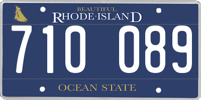 RI license plate 710089