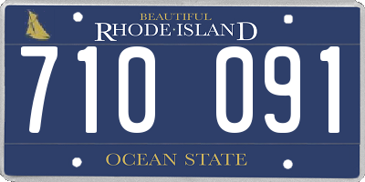 RI license plate 710091