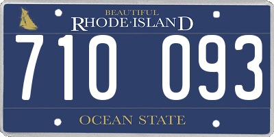 RI license plate 710093