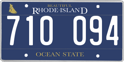 RI license plate 710094