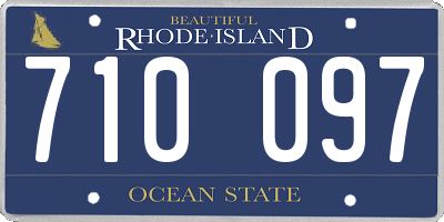 RI license plate 710097