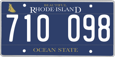 RI license plate 710098