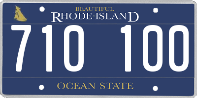 RI license plate 710100