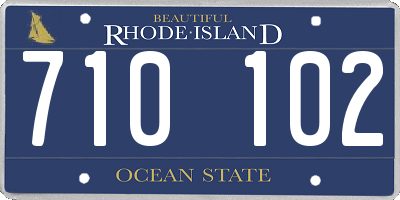 RI license plate 710102