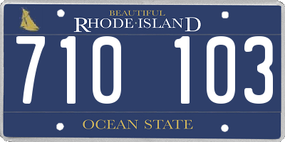 RI license plate 710103