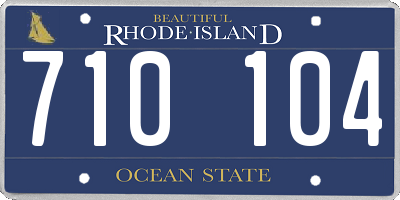RI license plate 710104