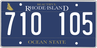 RI license plate 710105