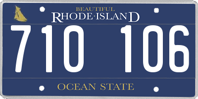 RI license plate 710106