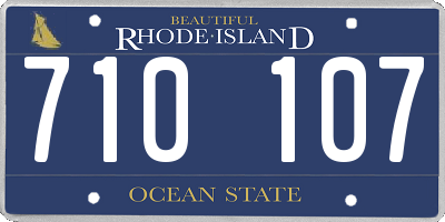 RI license plate 710107