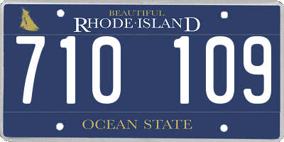 RI license plate 710109