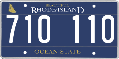 RI license plate 710110