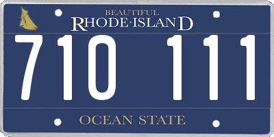 RI license plate 710111