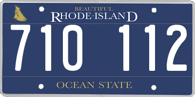 RI license plate 710112