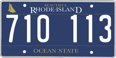 RI license plate 710113