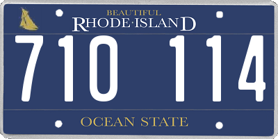 RI license plate 710114