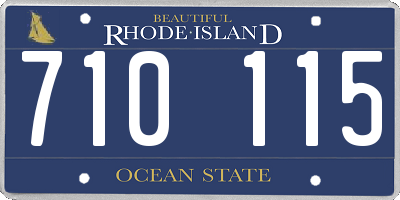 RI license plate 710115
