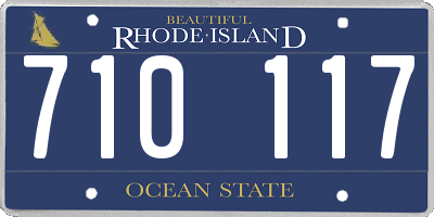 RI license plate 710117