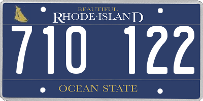 RI license plate 710122