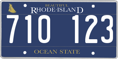 RI license plate 710123