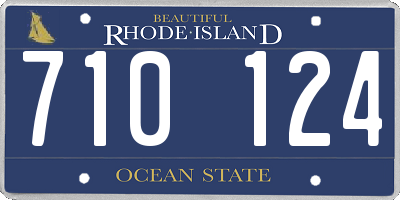 RI license plate 710124