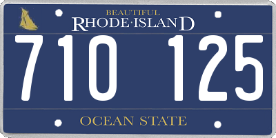 RI license plate 710125