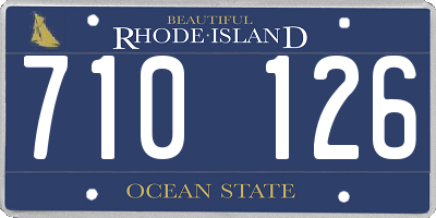 RI license plate 710126