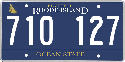 RI license plate 710127