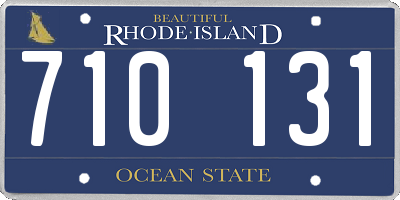 RI license plate 710131
