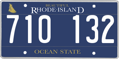 RI license plate 710132