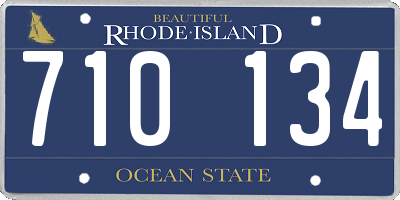RI license plate 710134