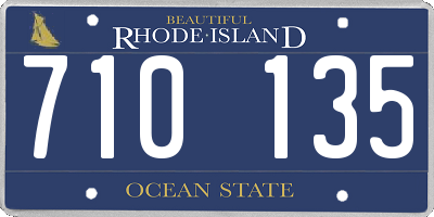 RI license plate 710135