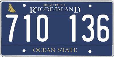 RI license plate 710136