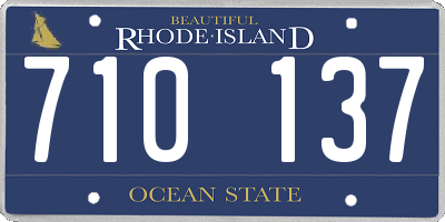 RI license plate 710137