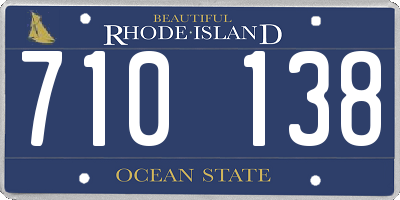 RI license plate 710138